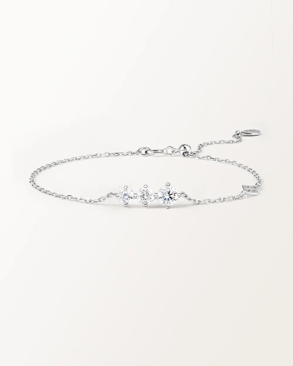 Bracelet Trois en Or blanc