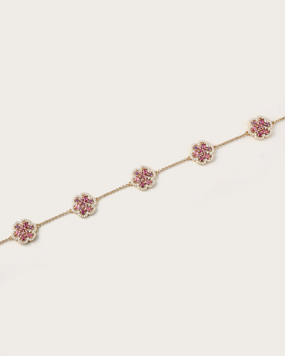 Bracelet Baby Flora Prune Or Jaune