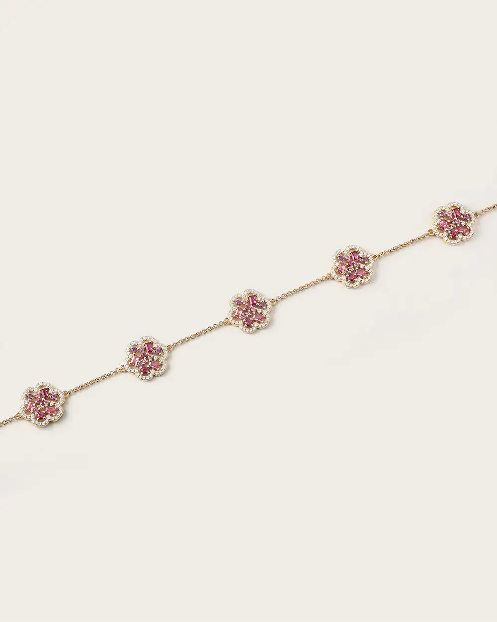 Bracelet Baby Flora Prune Or Jaune