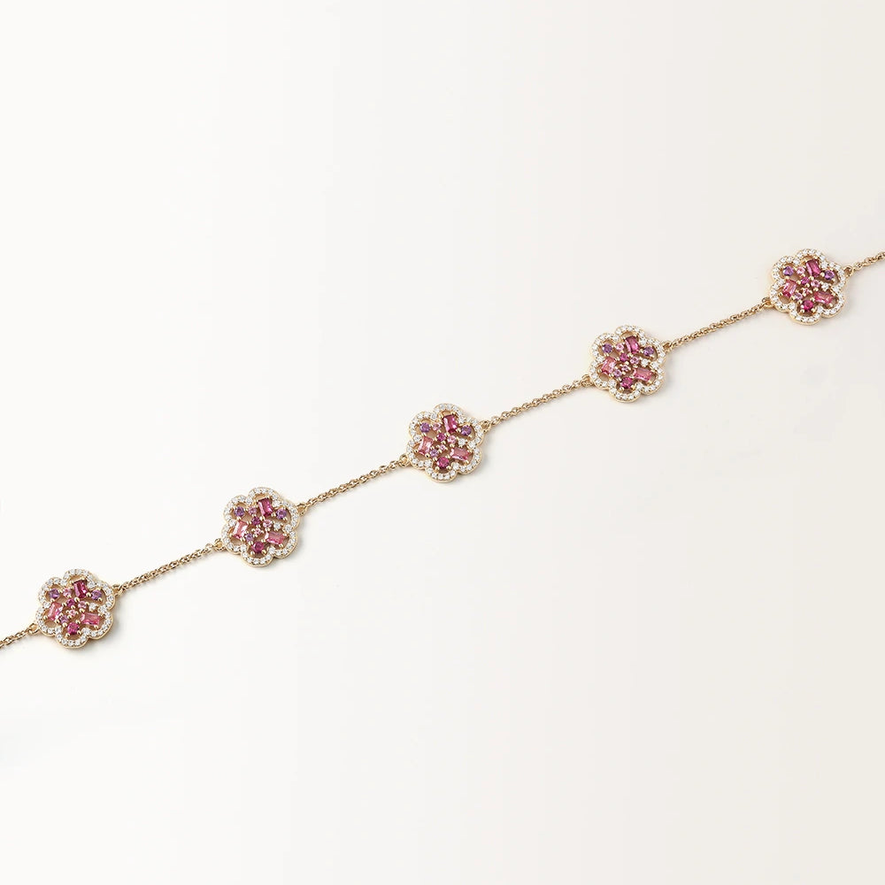 Bracelet Baby Flora Prune Or Jaune