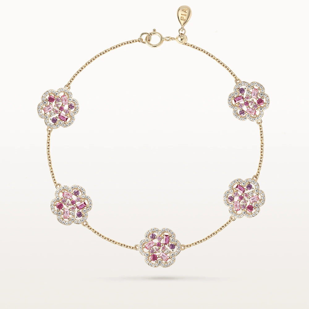 Bracelet Baby Flora Prune Or Jaune