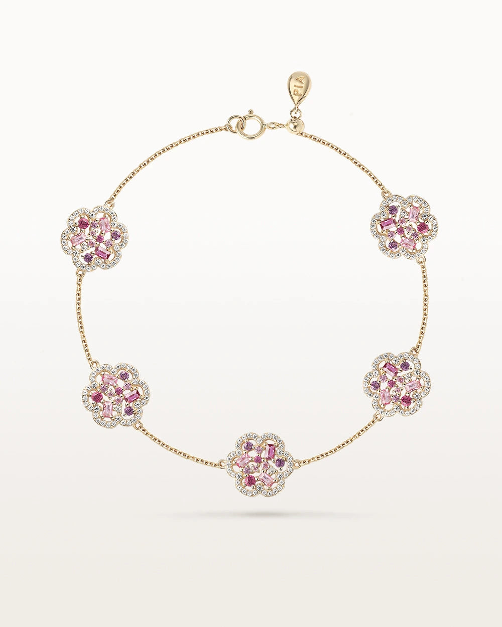 Bracelet Baby Flora Prune Or Jaune