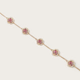 Bracelet Fiori Prune Or Jaune