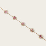 Bracelet Fiori Prune Or Jaune
