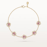 Bracelet Fiori Prune Or Jaune