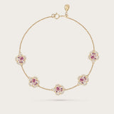 Bracelet Fiori Prune Or Jaune