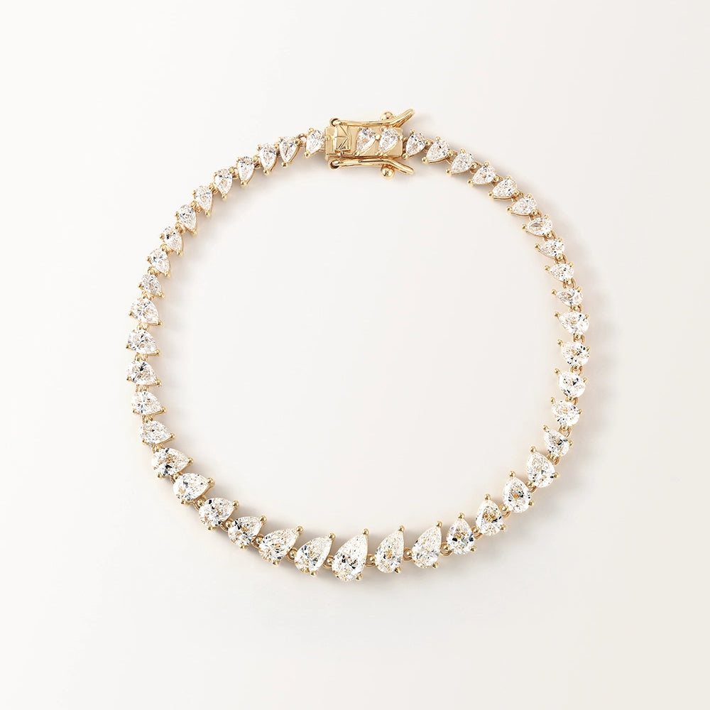 Bracelet Gaia en or jaune serti de 45 diamants de laboratoire, 4 carats