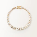Bracelet Gaia en or jaune serti de 45 diamants de laboratoire, 4 carats