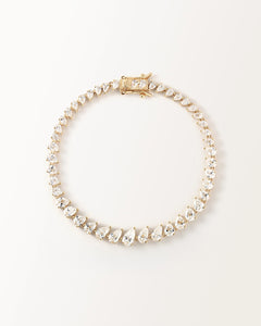 Bracelet Gaia en or jaune serti de 45 diamants de laboratoire, 4 carats