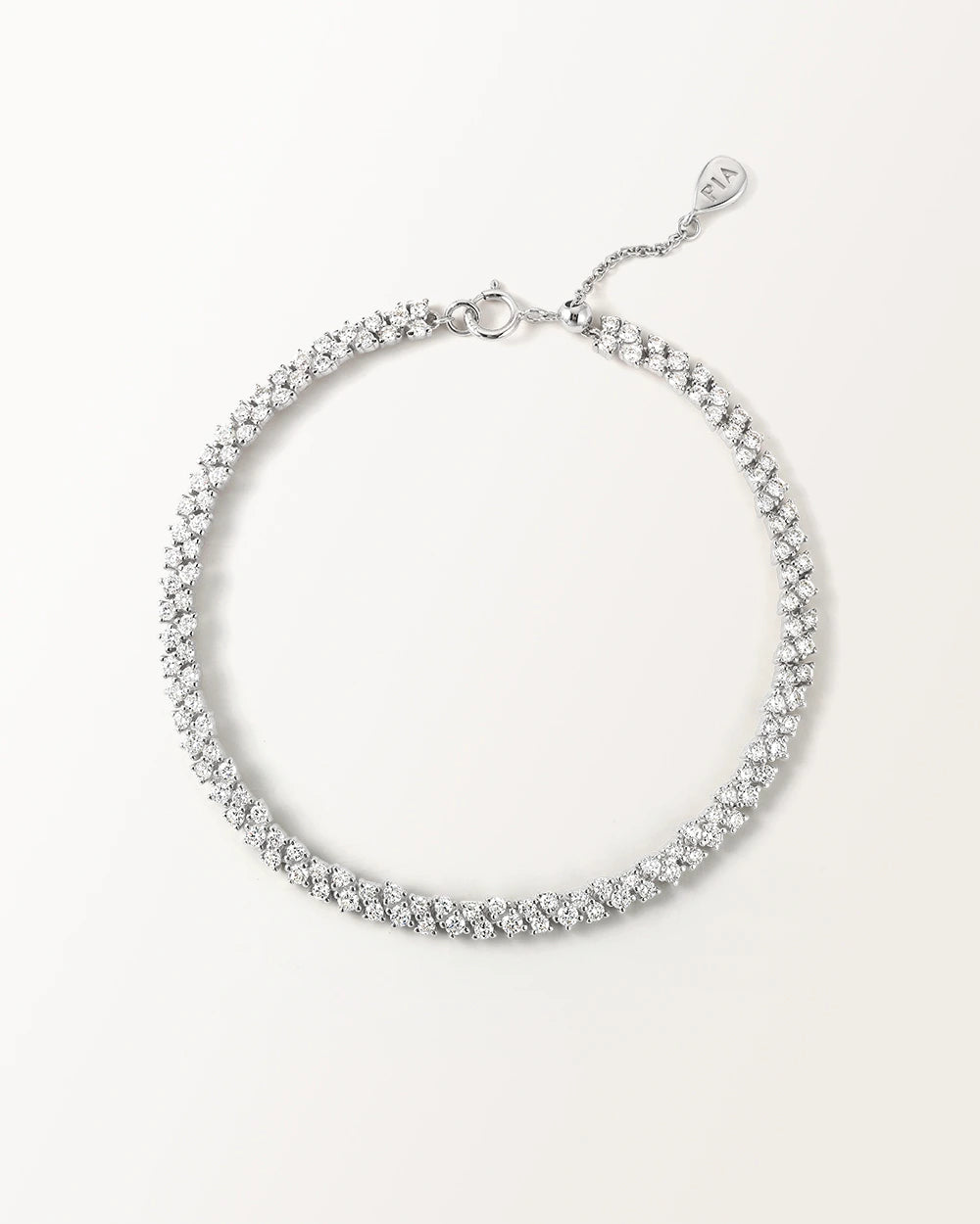 Bracelet Rivière 2 carats en or blanc