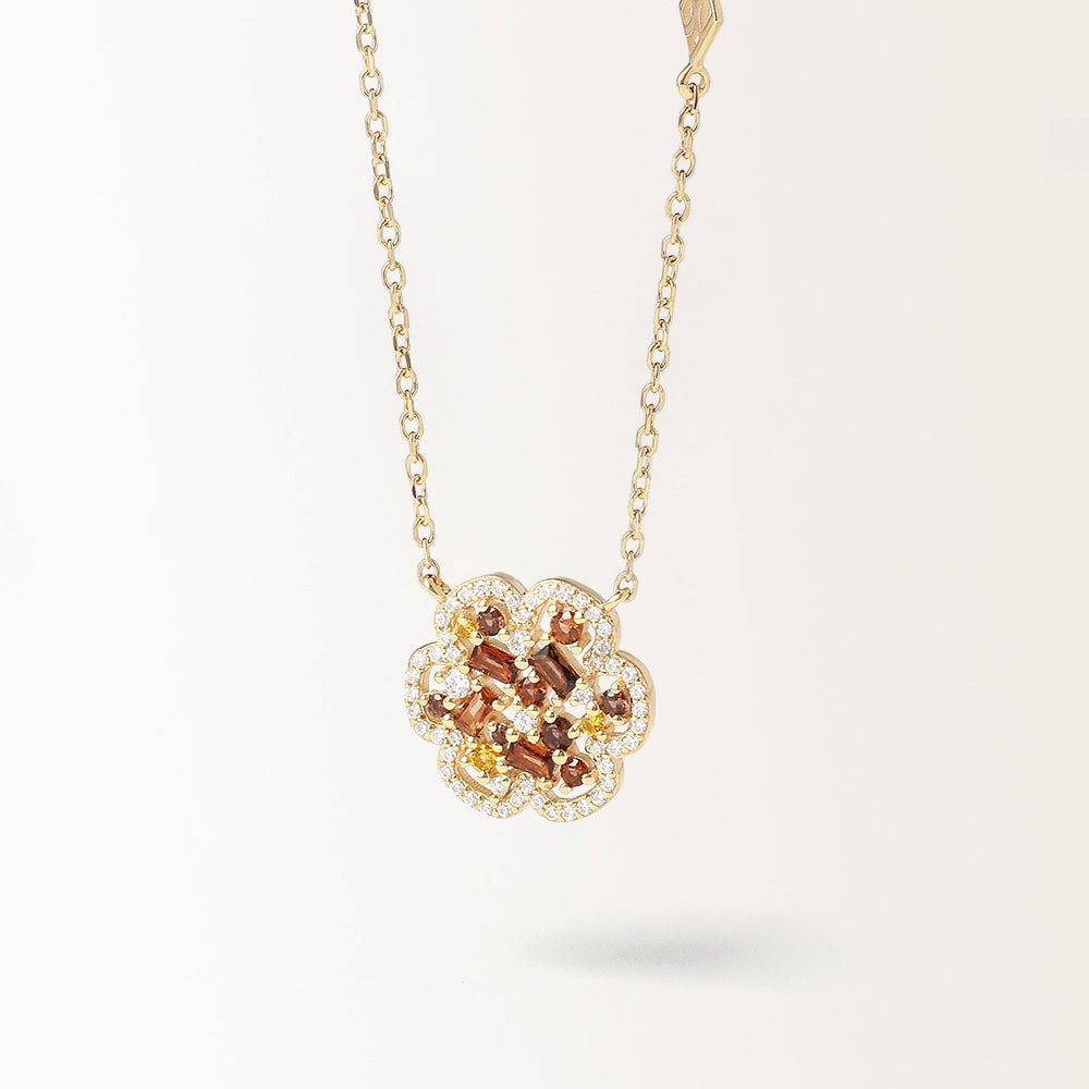 Collier Flora Brune