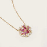 Collier Flora Prune en or jaune 