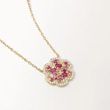 Collier Flora Prune en or jaune 