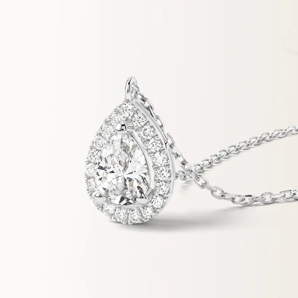 Collier Aura 0.65 carat en or blanc et diamant de synthèse