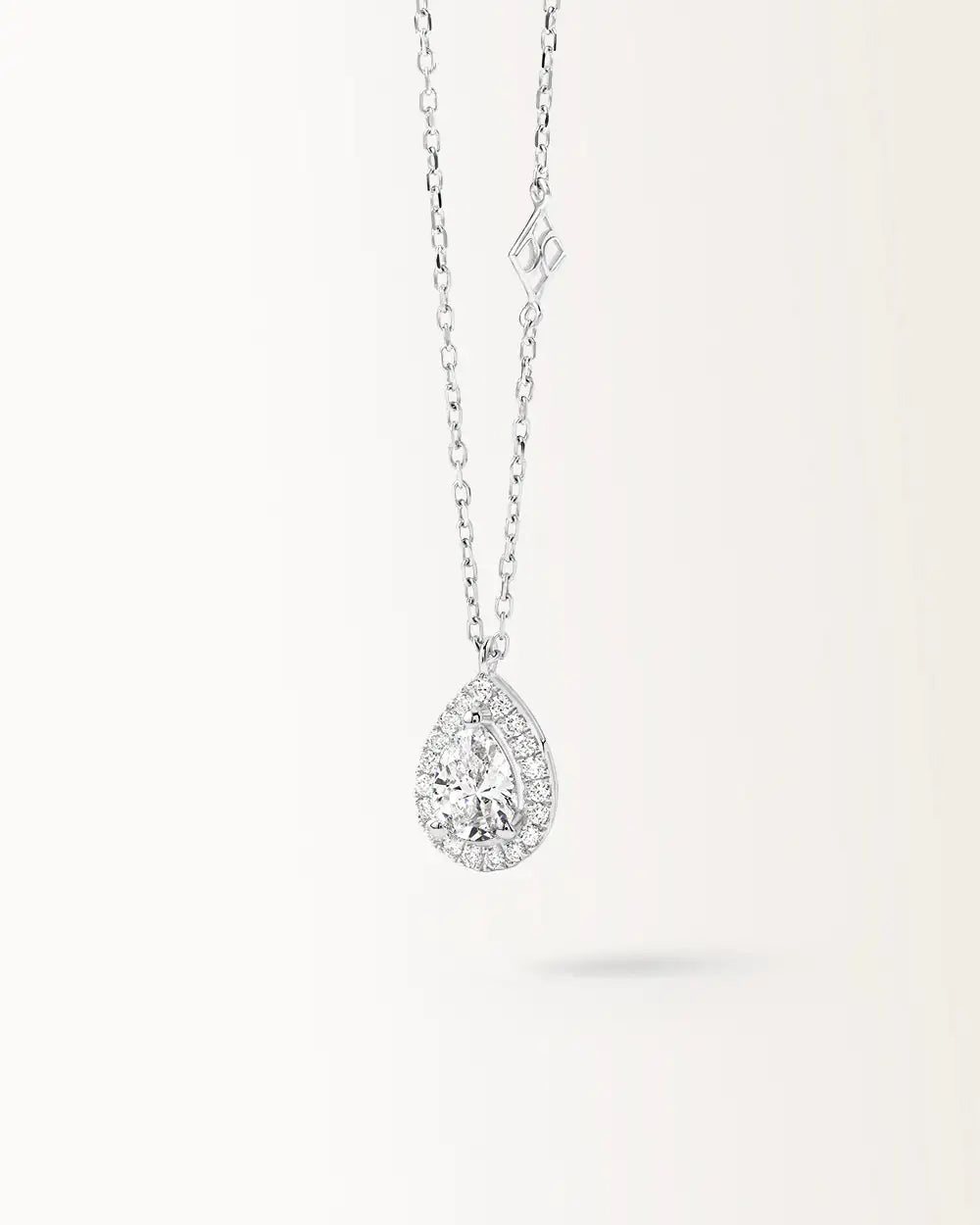 Collier Aura 0.65 carat en or blanc et diamant de synthèse