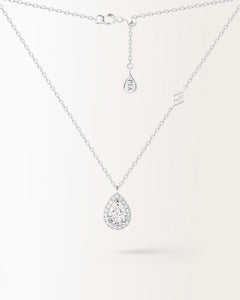 Collier Aura 0.65 carat en or blanc et diamant de synthèse