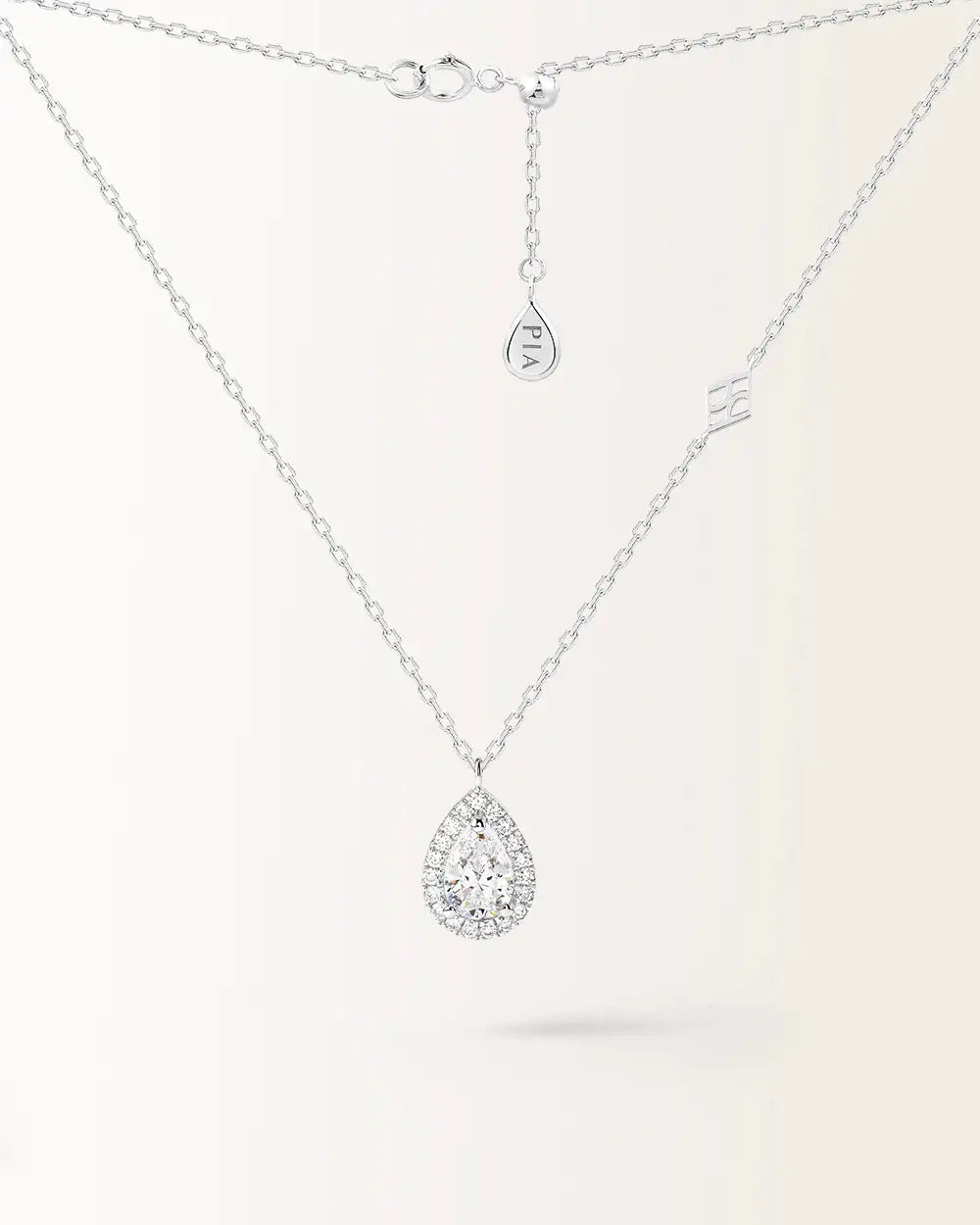 Collier Aura 0.65 carat en or blanc et diamant de synthèse