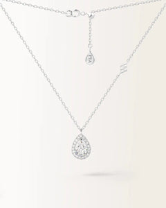 Collier Aura 0.65 carat en or blanc et diamant de synthèse