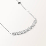 Collier rivière en or blanc et diamant de synthèse
