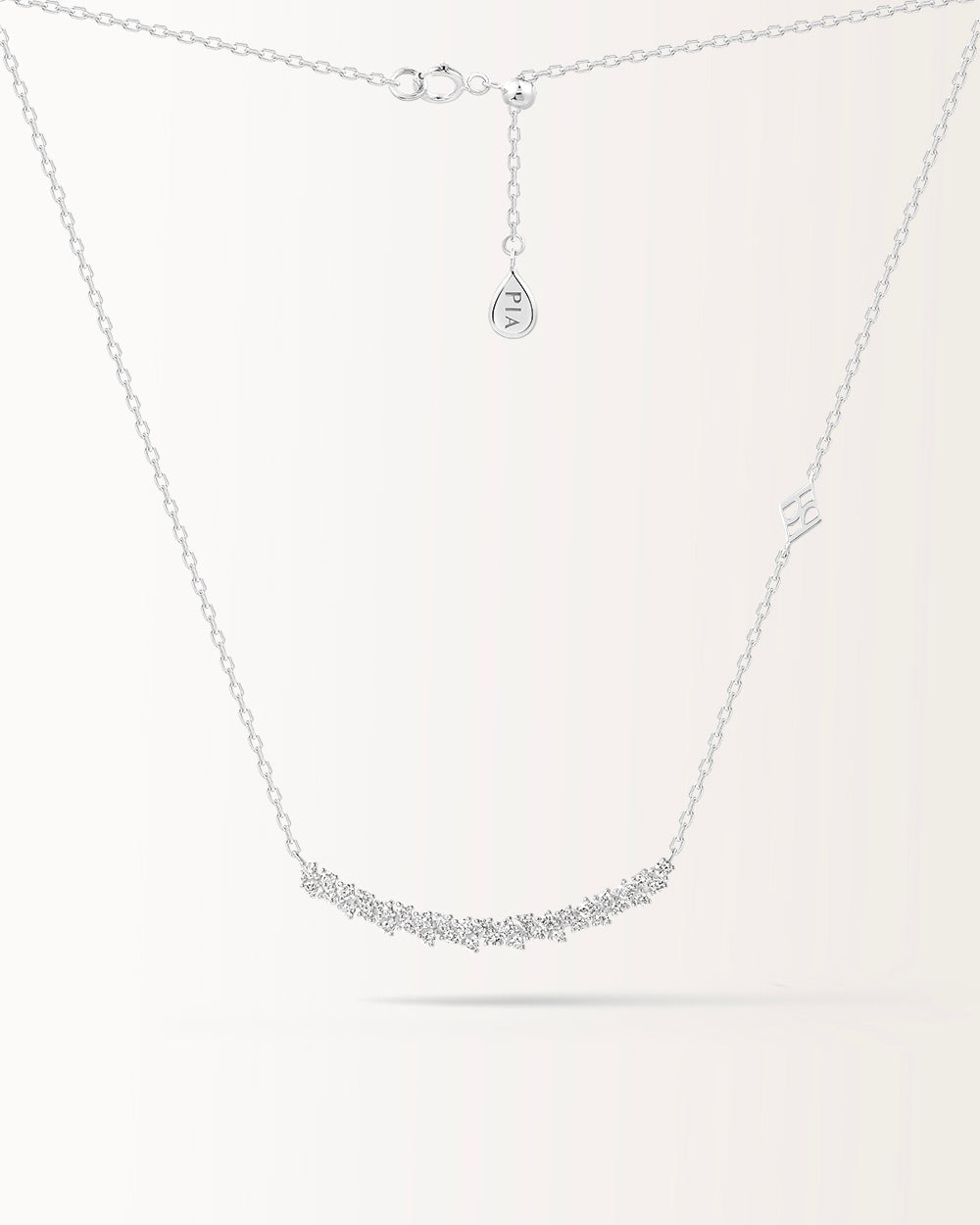 Collier rivière en or blanc et diamant de synthèse