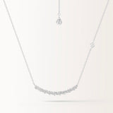 Collier rivière en or blanc et diamant de synthèse