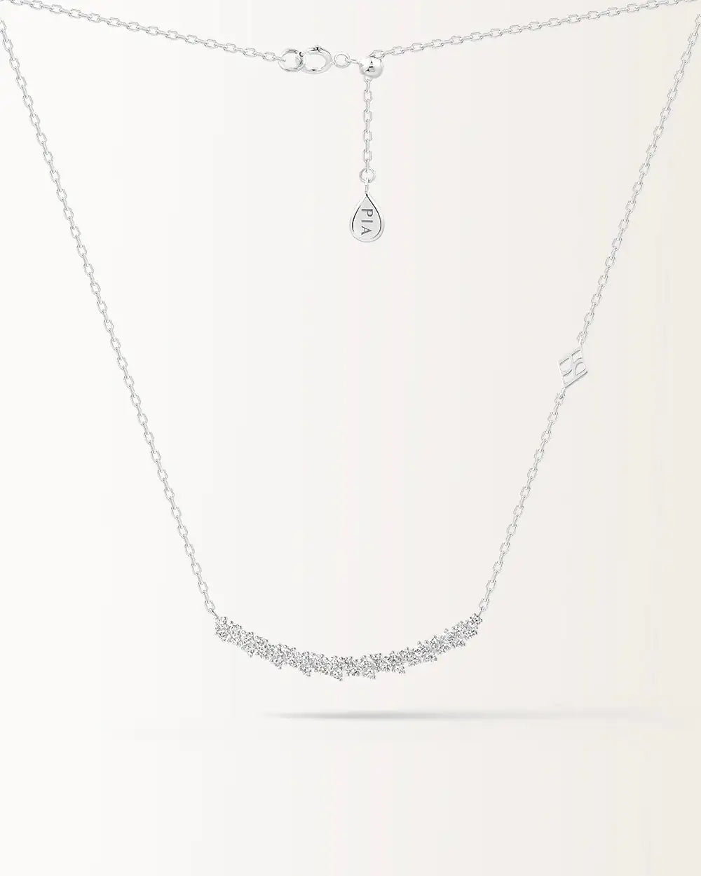 Collier rivière en or blanc et diamant de synthèse