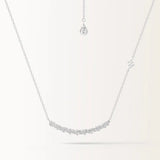 Collier rivière en or blanc et diamant de synthèse