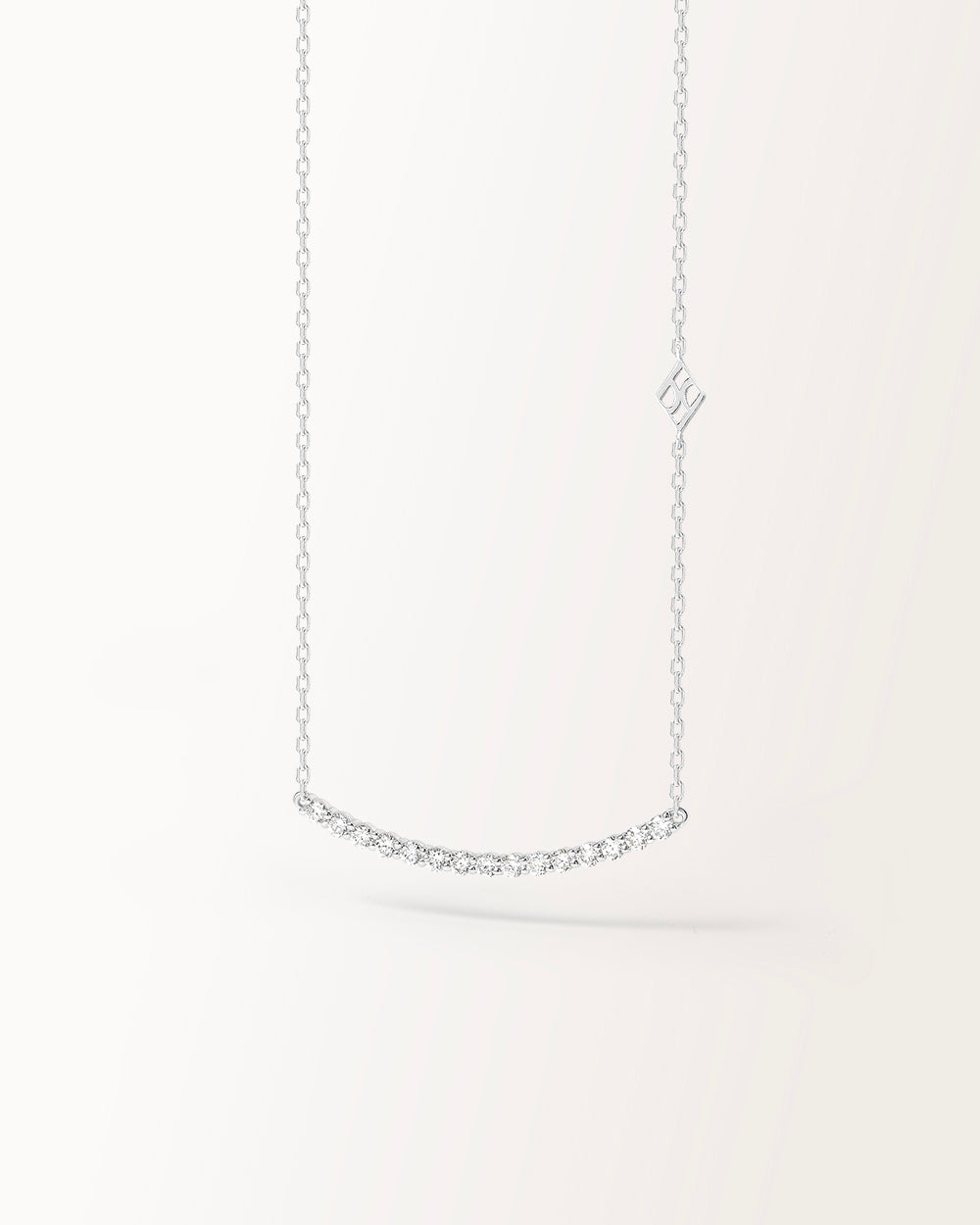Collier Pure 0.45 carat en or blanc et diamant de synthèse