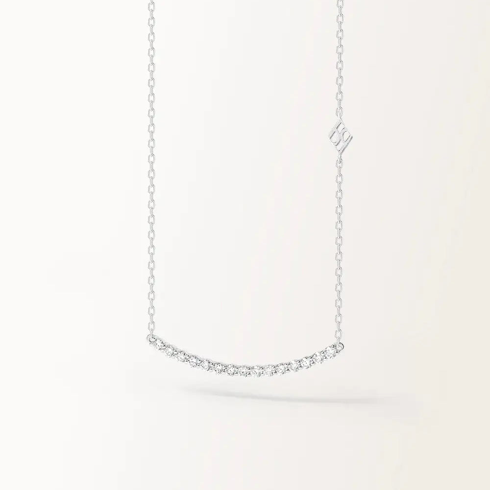 Collier Pure 0.45 carat en or blanc et diamant de synthèse