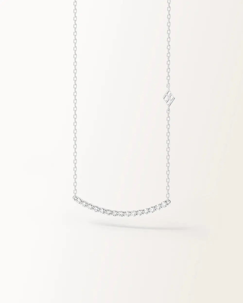 Collier Pure 0.45 carat en or blanc et diamant de synthèse