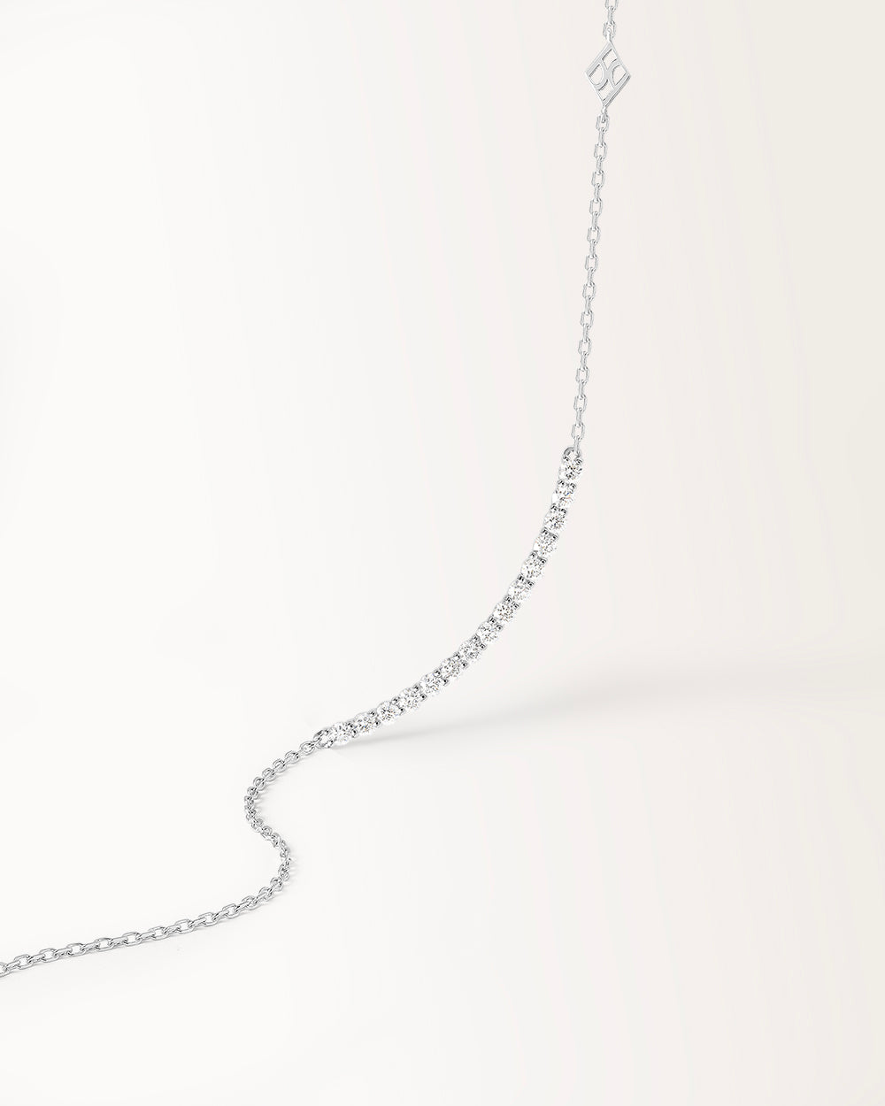 Collier Pure 0.45 carat en or blanc et diamant de synthèse