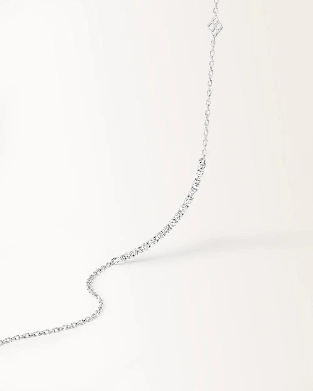 Collier Pure 0.45 carat en or blanc et diamant de synthèse
