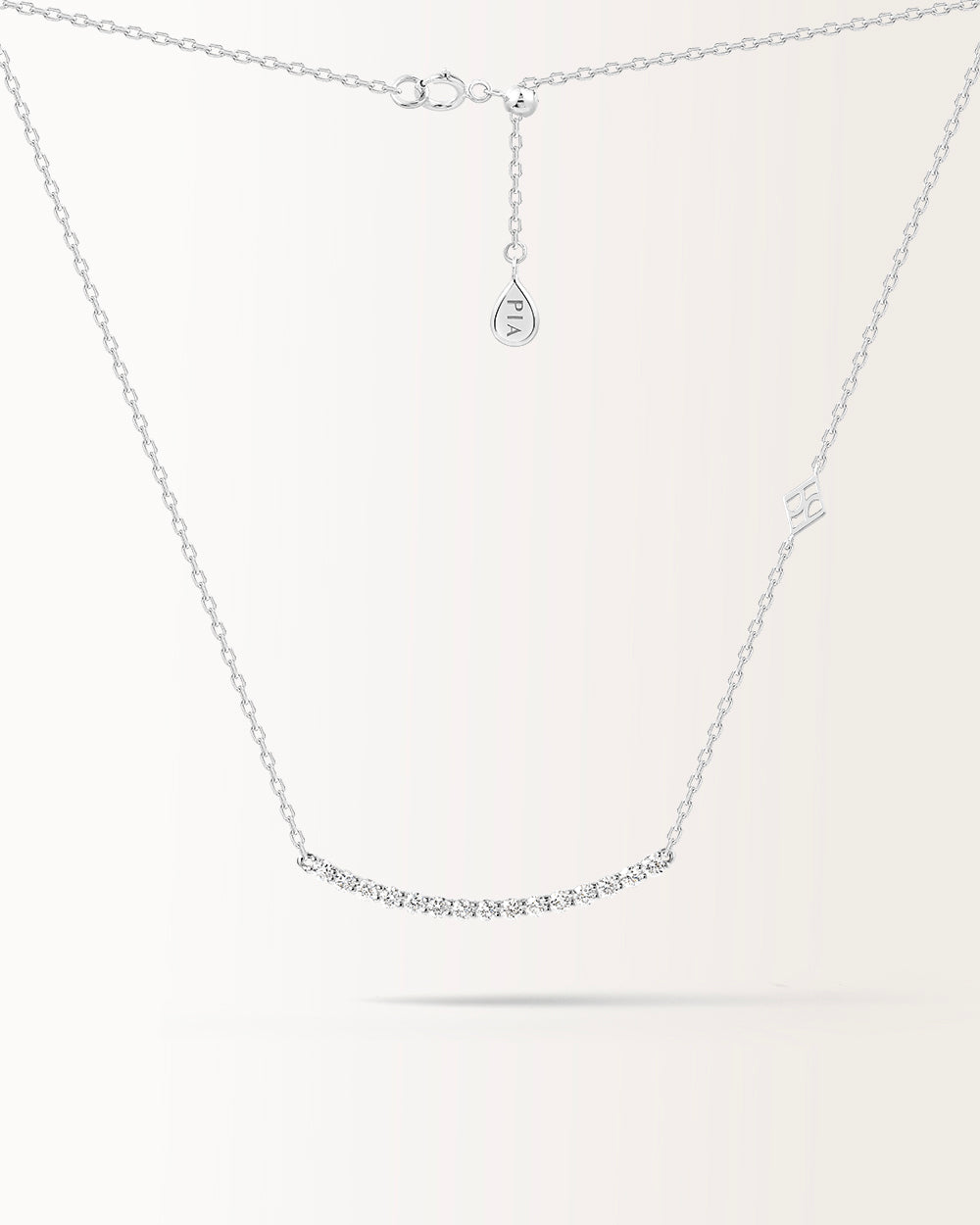 Collier Pure 0.45 carat en or blanc et diamant de synthèse