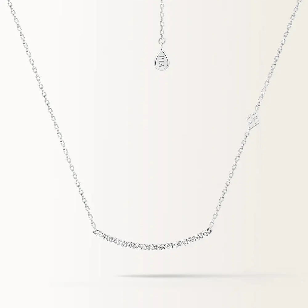 Collier Pure 0.45 carat en or blanc et diamant de synthèse