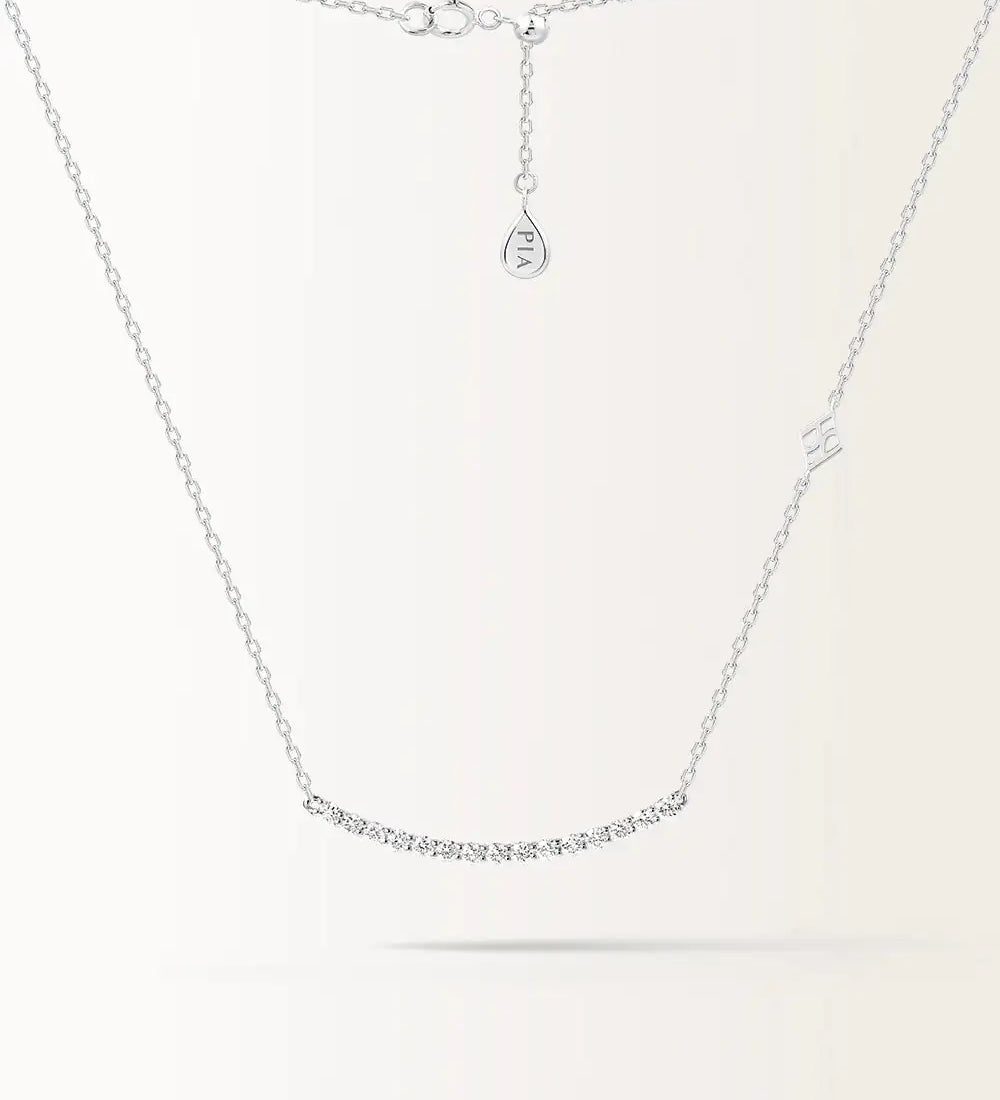 Collier Pure 0.45 carat en or blanc et diamant de synthèse