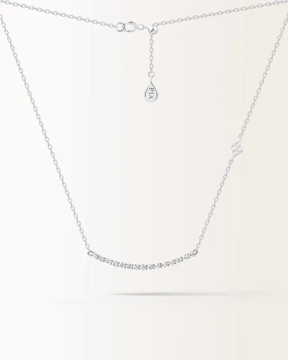 Collier Pure 0.45 carat en or blanc et diamant de synthèse