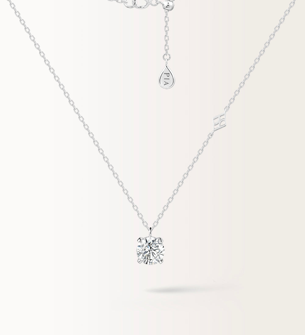 Collier Infini 1 carat en or blanc et diamant
