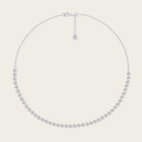 Collier Couronne en Or Blanc