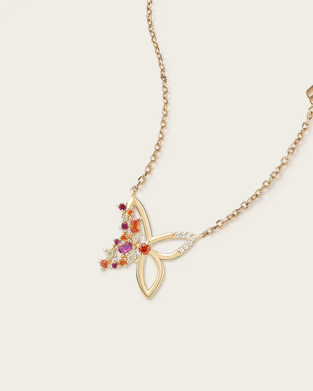 Collier Lila Rosée en Or Jaune