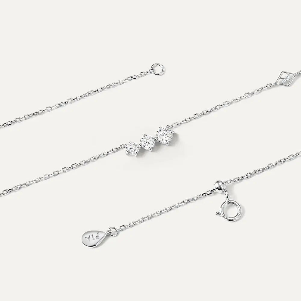 Collier Trois en Or blanc