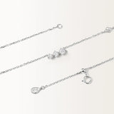 Collier Trois en or blanc, motif à trois oxydes de zirconium