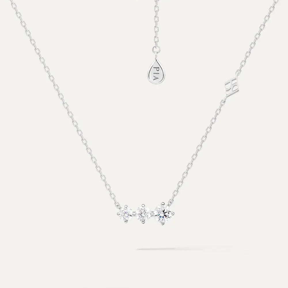 Collier Trois en Or blanc
