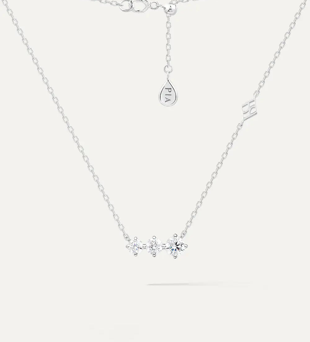 Collier Trois en Or blanc