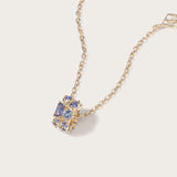 collier Baby Ophélie Bleue en Or Jaune