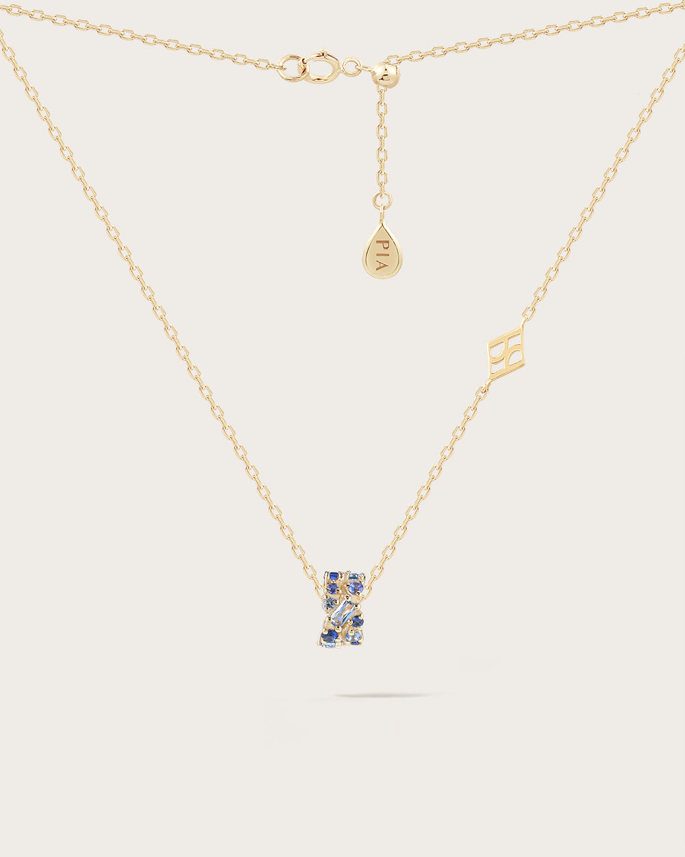 collier Baby Ophélie Bleue en Or Jaune