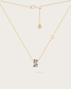 collier Baby Ophélie Bleue en Or Jaune