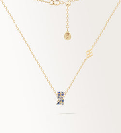 collier Baby Ophélie Bleue en Or Jaune