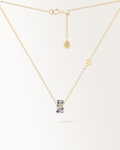 collier Baby Ophélie Bleue en Or Jaune