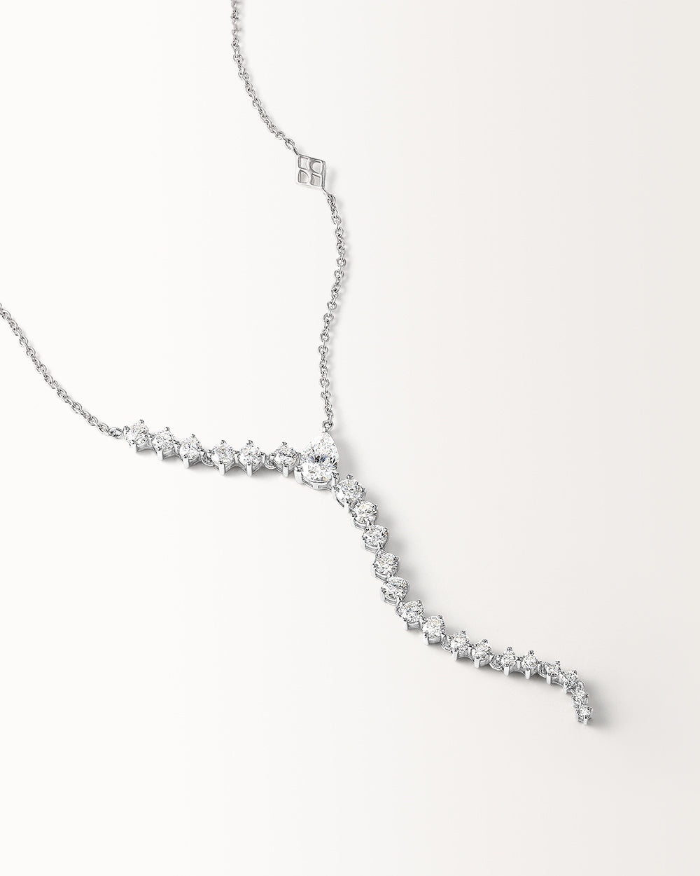 Collier Grâce 1.33 carats en or blanc et diamant de synthèse
