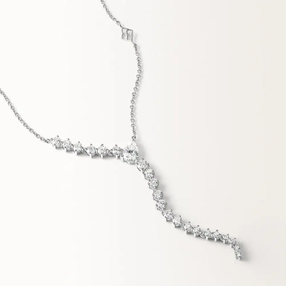 Collier Grâce 1.33 carats en or blanc et diamant de synthèse